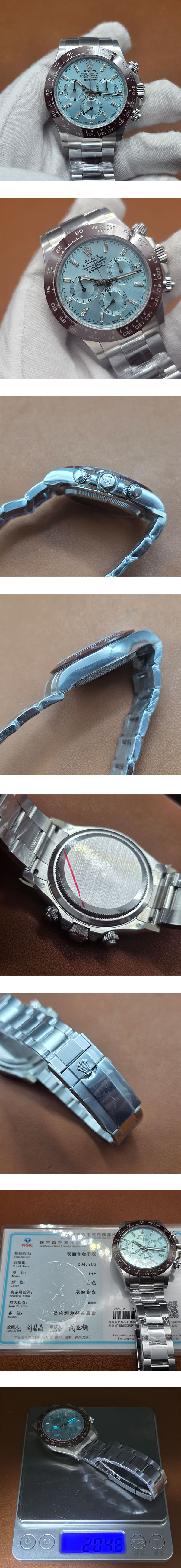 【BDS製 アイスブルー】ロレックスコピー M116506-0002 コスモグラフデイトナ 40mm 加重版 砲金